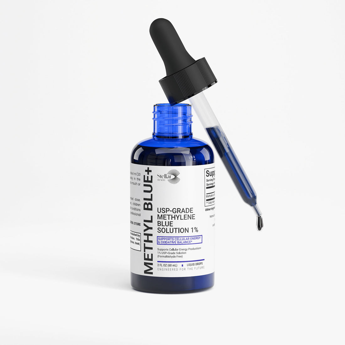 Methylene Blue 1% solution dropper bottle - 60mL - Stellar Health Labs