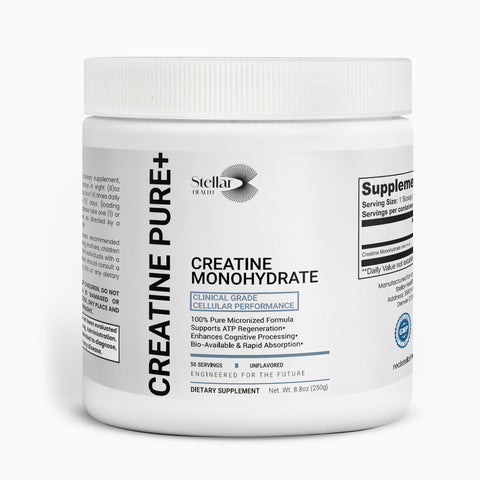 Creatine Monohydrate supplement tub - Stellar Health Labs