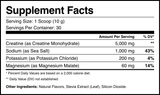 Creatine + Electrolytes Powder Supplement Facts